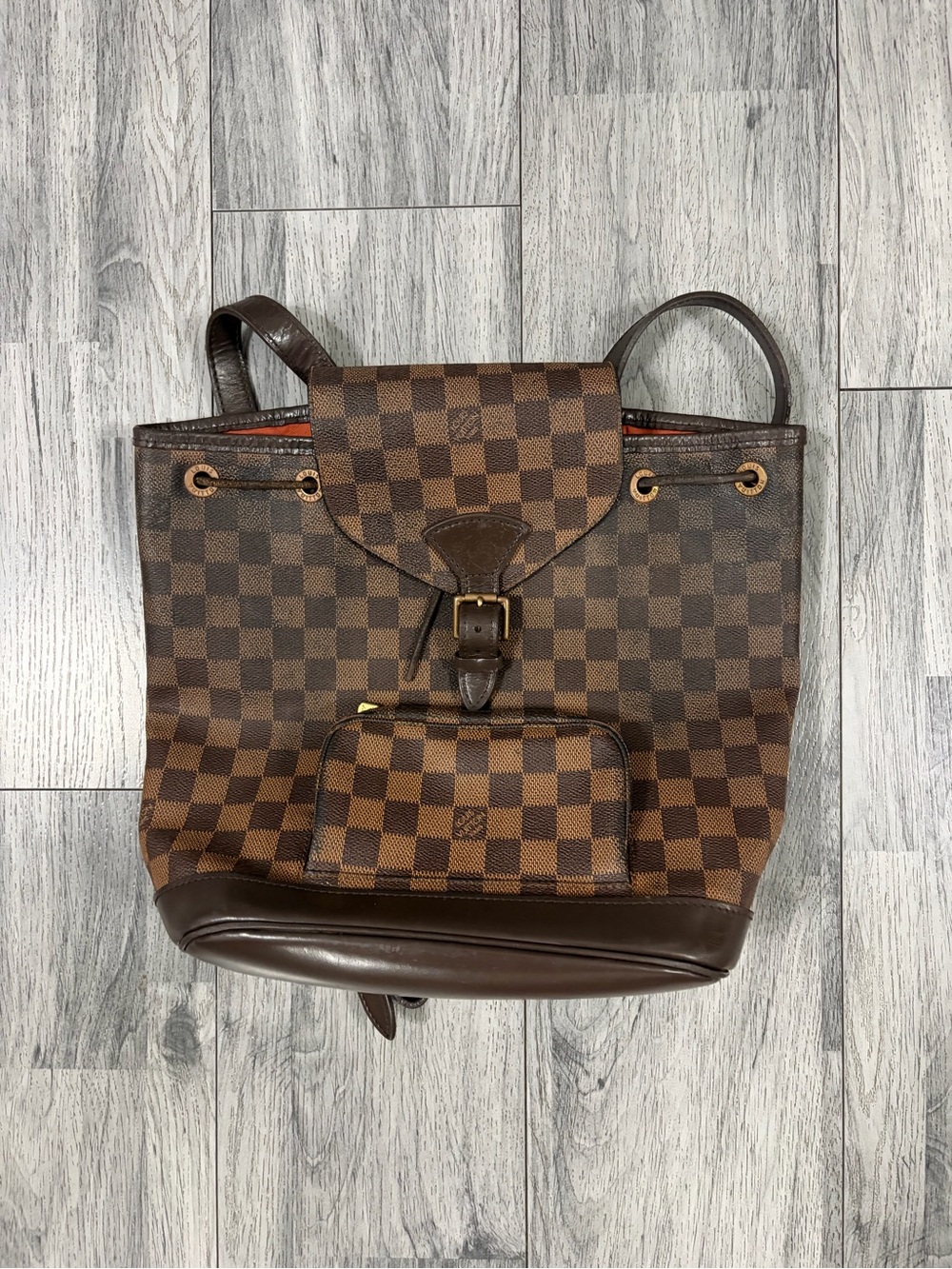 Louis Vuitton Damier Ebene Montsouris Backpack Vintage 2003